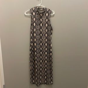 Snake, print body con dress size L pre-owned